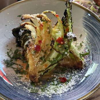 Village Social - Kitchen & Bar - "Special" Roasted cabbage in chili sauce. - New American Near Me - Rye, New York