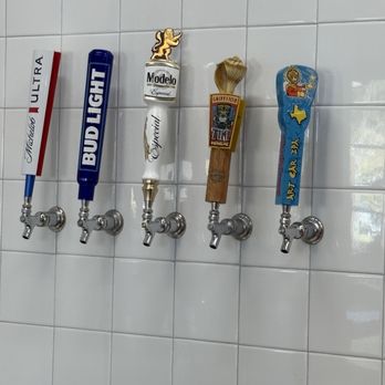 Local Dogs - Beer on tap! Notice the local beer - Hot Dogs Near Me - Galveston, Texas Local Dogs - Beer on tap! Notice the local beer - Hot Dogs Near Me - Galveston, Texas
