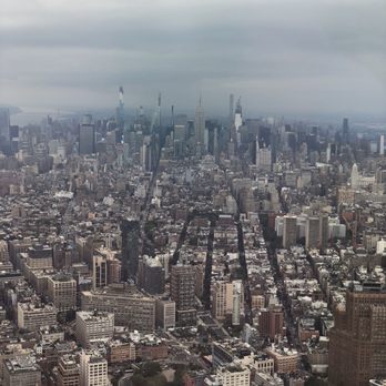 One World Observatory - View of downtown uptowards the Empire state building - Observatories Near Me - New York, New York One World Observatory - View of downtown uptowards the Empire state building - Observatories Near Me - New York, New York