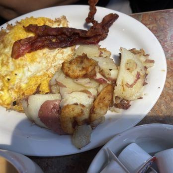 Huckleberry's Breakfast & Lunch - Eggs hash browns and bacon - Breakfast & Brunch Near Me - Escondido, California Huckleberry's Breakfast & Lunch - Eggs hash browns and bacon - Breakfast & Brunch Near Me - Escondido, California