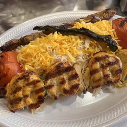 Chicken Shish Combo, came with a small salad that isn't pictured. Chicken Shish Combo, came with a small salad that isn't pictured.