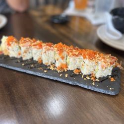 The Clubhouse - "aburi" garlic Miso Salmon Roll $18