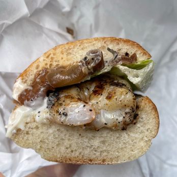 Market Grill - Blackened Prawns Sandwich - Seafood Near Me - Seattle, Washington