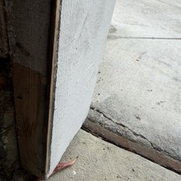 Area where garage door was hitting frame. Area where garage door was hitting frame.