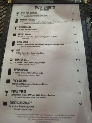 Twin Spirits Distillery Cocktail Room by null