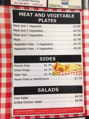 Menu photo 7 Damron's Restaurant Tullahoma, TN