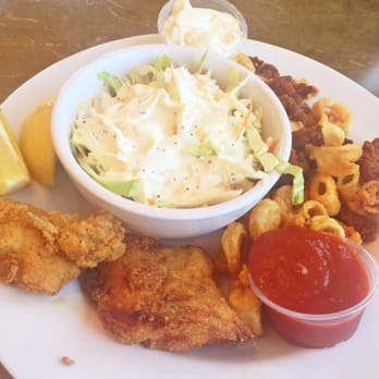 Mersea's - Combo fish platter - What a joke!! Where's the shrimp?? - Bars Near Me - Avila Beach, California