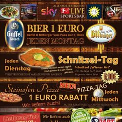 Em Äädjeschoss - Wochenangebote ab November 2016 Em Äädjeschoss gibt's die beste Pizza in Kerpen. Auch im Lieferdienst Pizzataxi Türnich bestellen