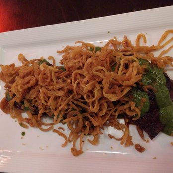 Therapy - Skirt steak with fried onions - Bars Near Me - Las Vegas, Nevada Therapy - Skirt steak with fried onions - Bars Near Me - Las Vegas, Nevada