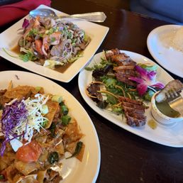 Pad Kee Mow Beef salad Pork belly Pad Kee Mow Beef salad Pork belly