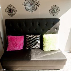 Fab Fun - The rear sofa in the glam truck.