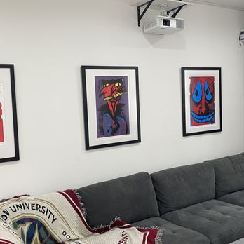 Jimmy's Custom Framing - Photo from a collector's home with three custom framed pieces - Framing Near Me - New York, New York Jimmy's Custom Framing - Photo from a collector's home with three custom framed pieces - Framing Near Me - New York, New York
