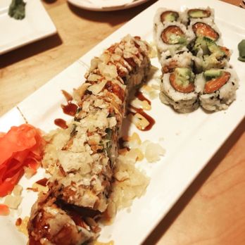 HakkaChow - Crunchy Spicy Tuna Roll* ** Salmon, avocado and cucumber roll  Both = DELICIOUS! - Asian Fusion Near Me - Winston-Salem, North Carolina