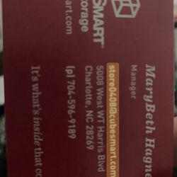 CubeSmart Self Storage - Contact info for terrible human