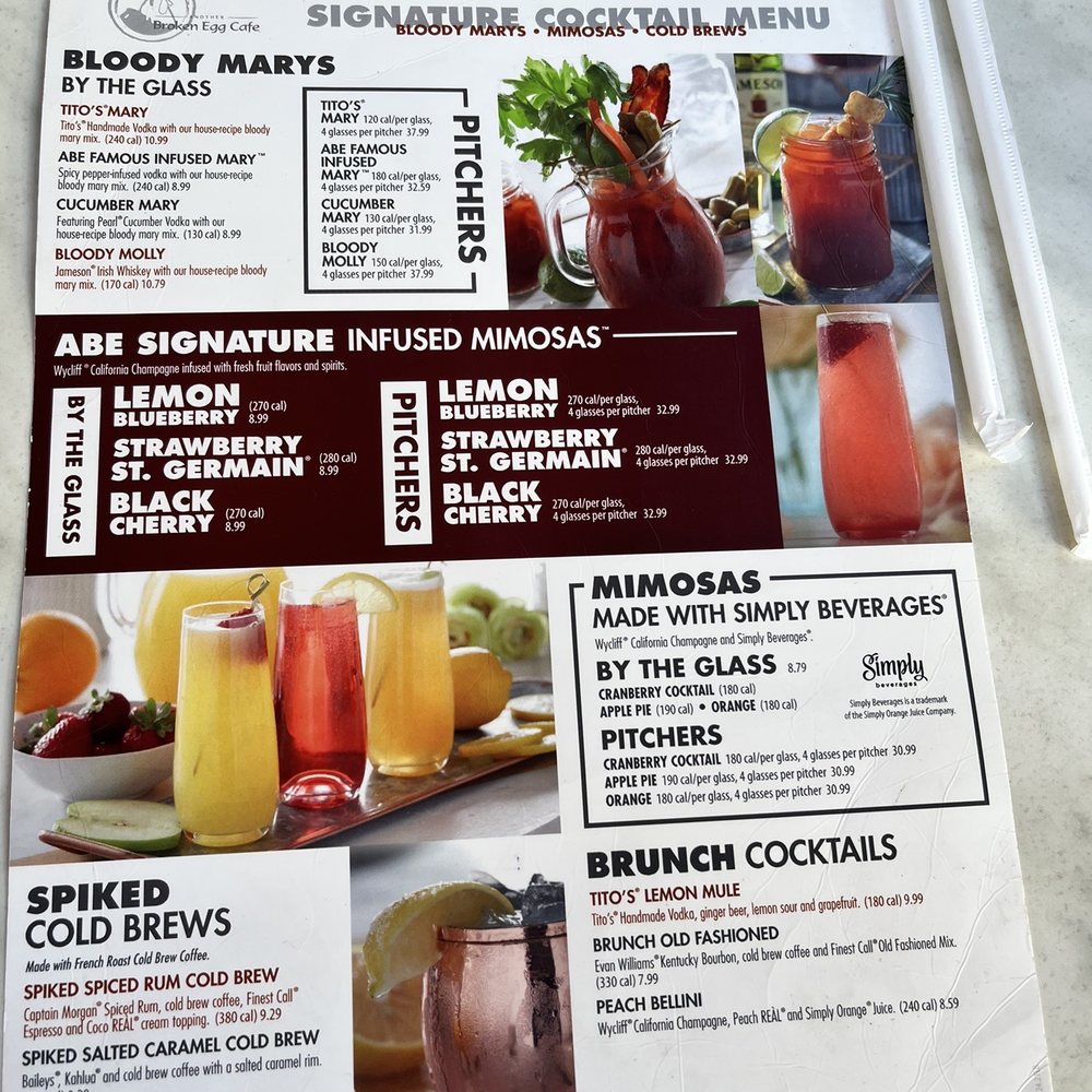 Another Broken Egg Cafe - Drink menu - Breakfast & Brunch Near Me - Jacksonville, Florida Another Broken Egg Cafe - Drink menu - Breakfast & Brunch Near Me - Jacksonville, Florida