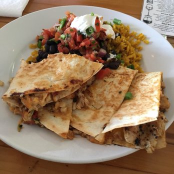 Food Dudes Kitchen - BBQ chicken quesadilla w/beans and rice. - Seafood Near Me - Kill Devil Hills, North Carolina