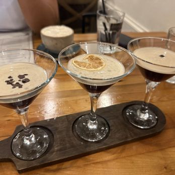 Honey Salt - Espresso martini flight - New American Near Me - Las Vegas, Nevada Honey Salt - Espresso martini flight - New American Near Me - Las Vegas, Nevada