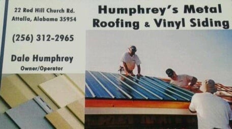 Slide of Humphrey's Metal Roofing