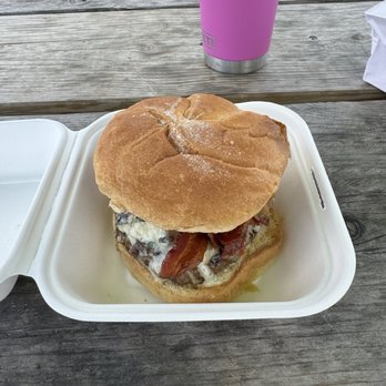Burger Barn - The Bleu Royal Burger. Very tasty. - Food Stands Near Me