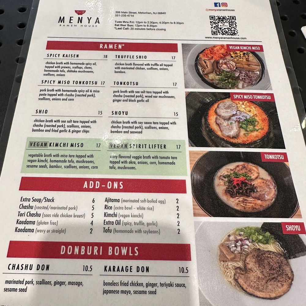 Menya Ramen House - Menu - Ramen Near Me - Metuchen, New Jersey Menya Ramen House - Menu - Ramen Near Me - Metuchen, New Jersey