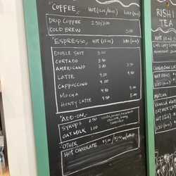Press Waffles - Coffee menu