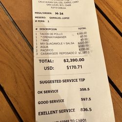 Fishermans - The receipt