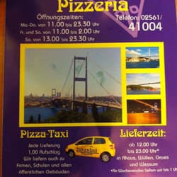 Istanbul Pizzeria - Front of menu