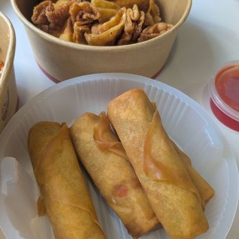 88 Dumpling House - Vegetable egg rolls and crab ragoon - Pan Asian Near Me - Houston, Texas