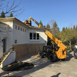 Cisco's Roofing - Loading concrete tile on a new tile roof project in Sacramento California