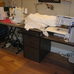 Wardrobe Nanny - One of sewing areas where dresses and alterations are completed.