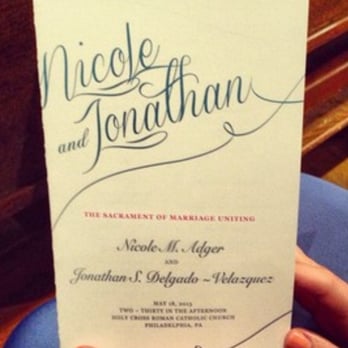 J Davis Printing - Our church pamphlets for our wedding! - Printing Services Near Me - Philadelphia, Pennsylvania