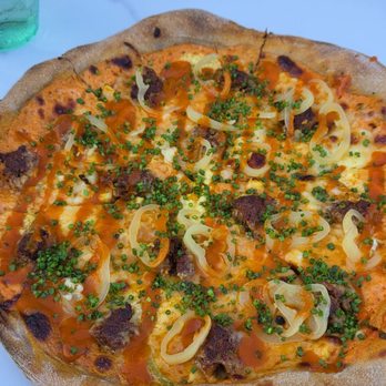 Prometheus Pizza - Chorizo Pizza - Pizza Near Me - Fredericksburg, Texas Prometheus Pizza - Chorizo Pizza - Pizza Near Me - Fredericksburg, Texas