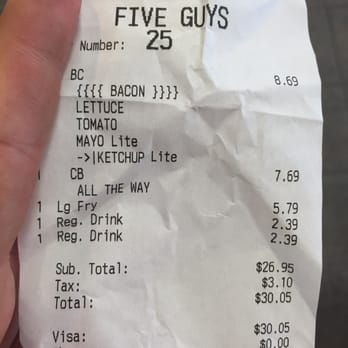 Five Guys - 30 dollars. Absurd. - Burgers Near Me - Virginia Beach, Virginia Five Guys - 30 dollars. Absurd. - Burgers Near Me - Virginia Beach, Virginia