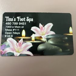 Tina’s Foot Spa - Visit us for a relaxing experience.