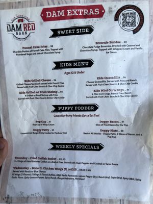 Menu photo 1 Dam Red Barn Canyon Lake, TX Menu photo 1 Dam Red Barn Canyon Lake, TX