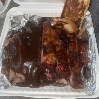 Moose Creek BBQ - Combo Two Meat Dinner (Feeds 2) 1/2 Rack 6 Rib Dinner and Brisket by the Pound - 1/2 Pound - Barbeque Near Me - Arlington, Washington Moose Creek BBQ - Combo Two Meat Dinner (Feeds 2) 1/2 Rack 6 Rib Dinner and Brisket by the Pound - 1/2 Pound - Barbeque Near Me - Arlington, Washington