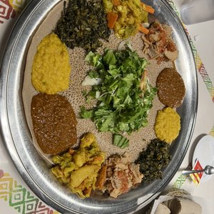 Photo of Zeni Ethiopian Restaurant - San Jose, CA, United States. Vegetarian combo