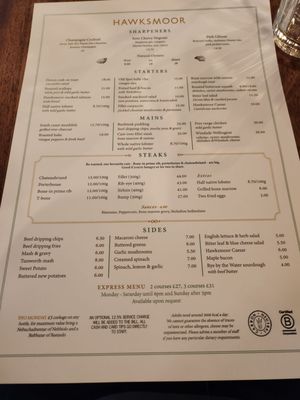 Menu photo 3 Hawksmoor London, XGL Menu photo 3 Hawksmoor London, XGL