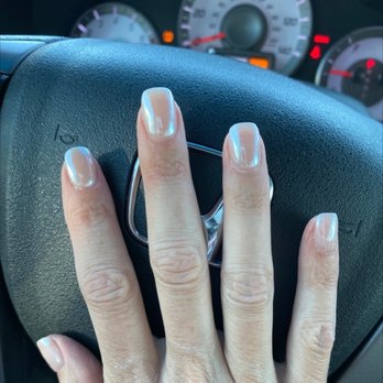 I Nails Bar - Annie is FABULOUS! She transformed my nails to this masterpiece today! It's OPI #7 with Chrome on top. - Nail Salons Near Me - Highlands Ranch, Colorado