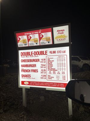 Menu photo 2 In-N-Out Burger Mesa, AZ