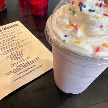 Two Sisters Cafe - Huckleberry Shake! - American Near Me - Babb, Montana