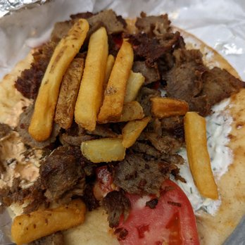 Moustaki Authentic Gyros - Lamb gyro, everything comes with fries - Greek Near Me - Philadelphia, Pennsylvania