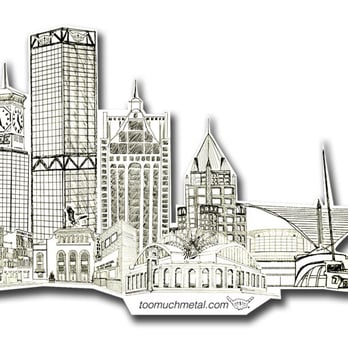 Too Much Rock for One Hand - Cool skyline stickers and cards, design is also reversed to white on black tees. - Sports Wear Near Me - Milwaukee, Wisconsin Too Much Rock for One Hand - Cool skyline stickers and cards, design is also reversed to white on black tees. - Sports Wear Near Me - Milwaukee, Wisconsin