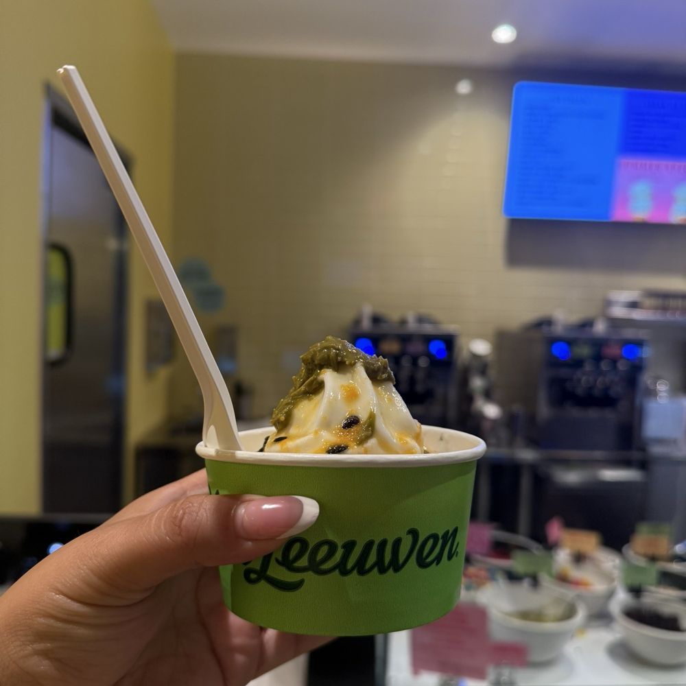 Van Leeuwen - Coconut Fro yo with Passion fruit and Pistachio Kinafi - Ice Cream & Frozen Yogurt Near Me - Alexandria, Virginia Van Leeuwen - Coconut Fro yo with Passion fruit and Pistachio Kinafi - Ice Cream & Frozen Yogurt Near Me - Alexandria, Virginia