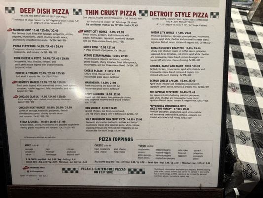 Menu photo 1 Uno Pizzeria & Grill Springfield, MA Menu photo 1 Uno Pizzeria & Grill Springfield, MA