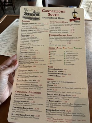 Menu photo 2 Candlelight South Restaurant Saint Augustine, FL