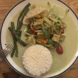 green tofu curry