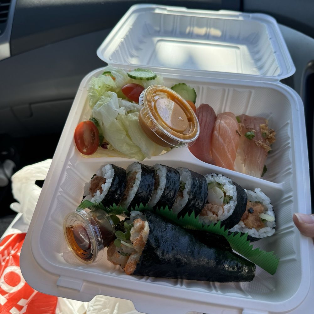 I Luv Sushi Too - Naruto Set (Spicy Scallop Hand Roll + Three Amigos Roll) - Sushi Bars Near Me - Orange, California I Luv Sushi Too - Naruto Set (Spicy Scallop Hand Roll + Three Amigos Roll) - Sushi Bars Near Me - Orange, California