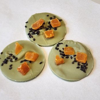 Indulgence Chocolatiers - Matcha Mango chocolate mendients - Chocolatiers & Shops Near Me - Milwaukee, Wisconsin