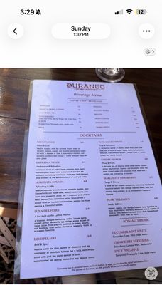 Menu photo 1 Durango Cocina & Rooftop Rancho Cucamonga, CA
